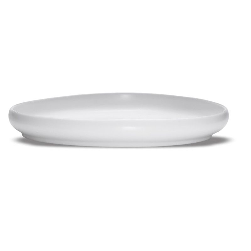 Ninfa Piatto Piano Cm.28x25x3,5h Bianco Lucido/opaco
