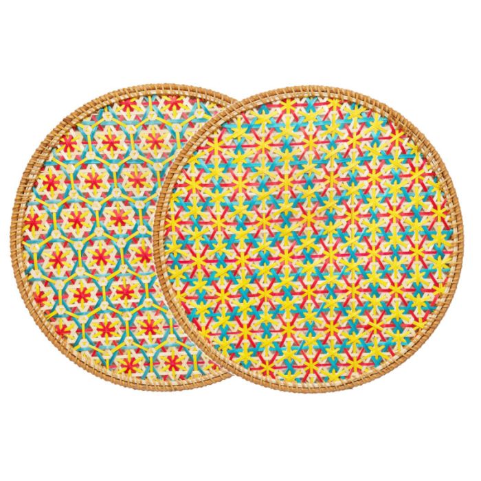 Tersicore Segnaposto Cm.36 Multicolore Intrecciato