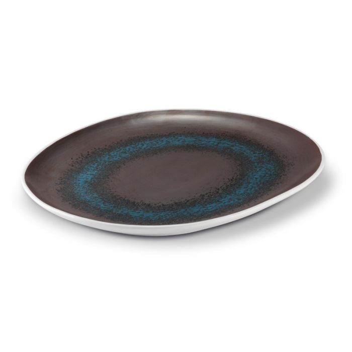 Estia Vassoio Ovale Cm.30x26 Blu Reattivo
