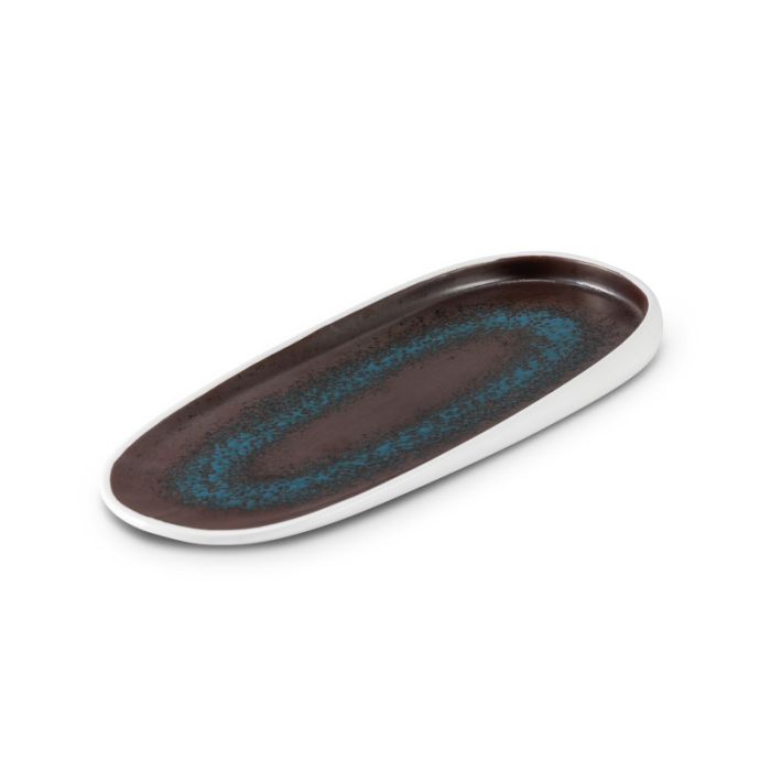 Estia Vassoio Ovale Stretto Cm.41,5x27 Blu Reattivo