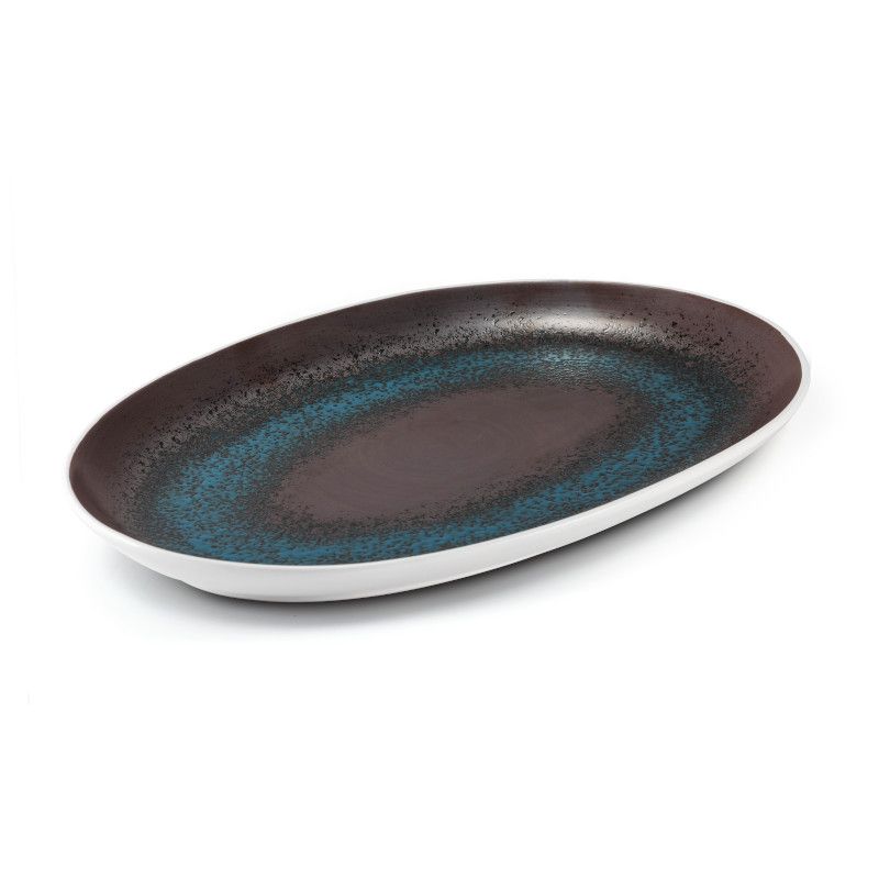 Estia Vassoio Ellittico Cm.39x15 Blu Reattivo