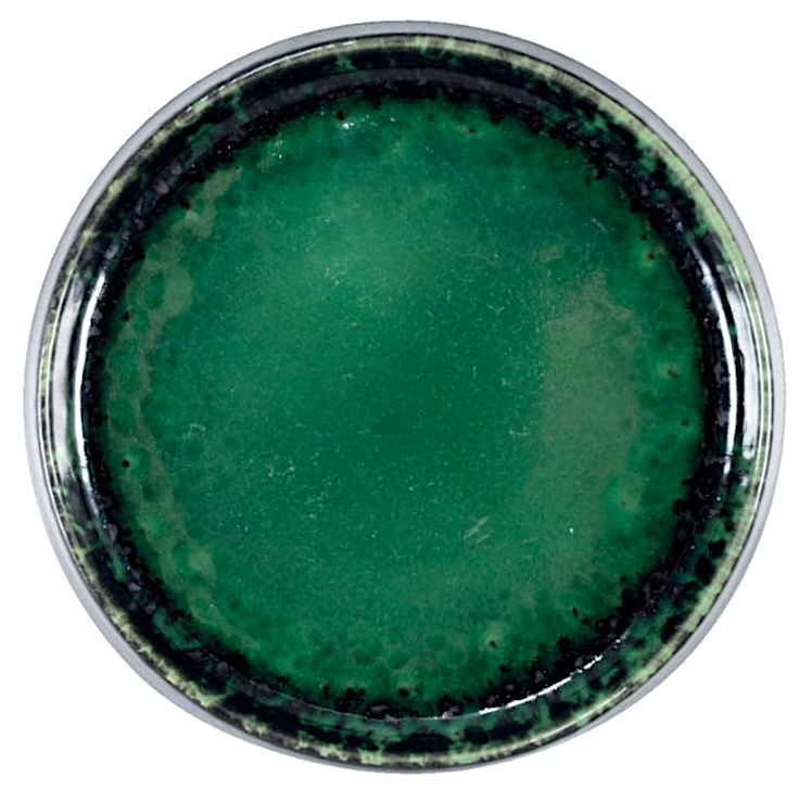Deimos Piatto Piano Cm.27,5 H.2,5 Nero/verde