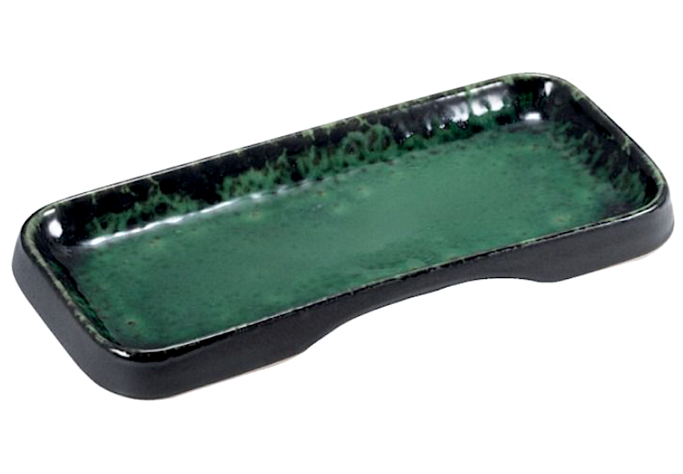 Deimos Vassoio Rettangolare Cm.25x12,5 Nero/verde