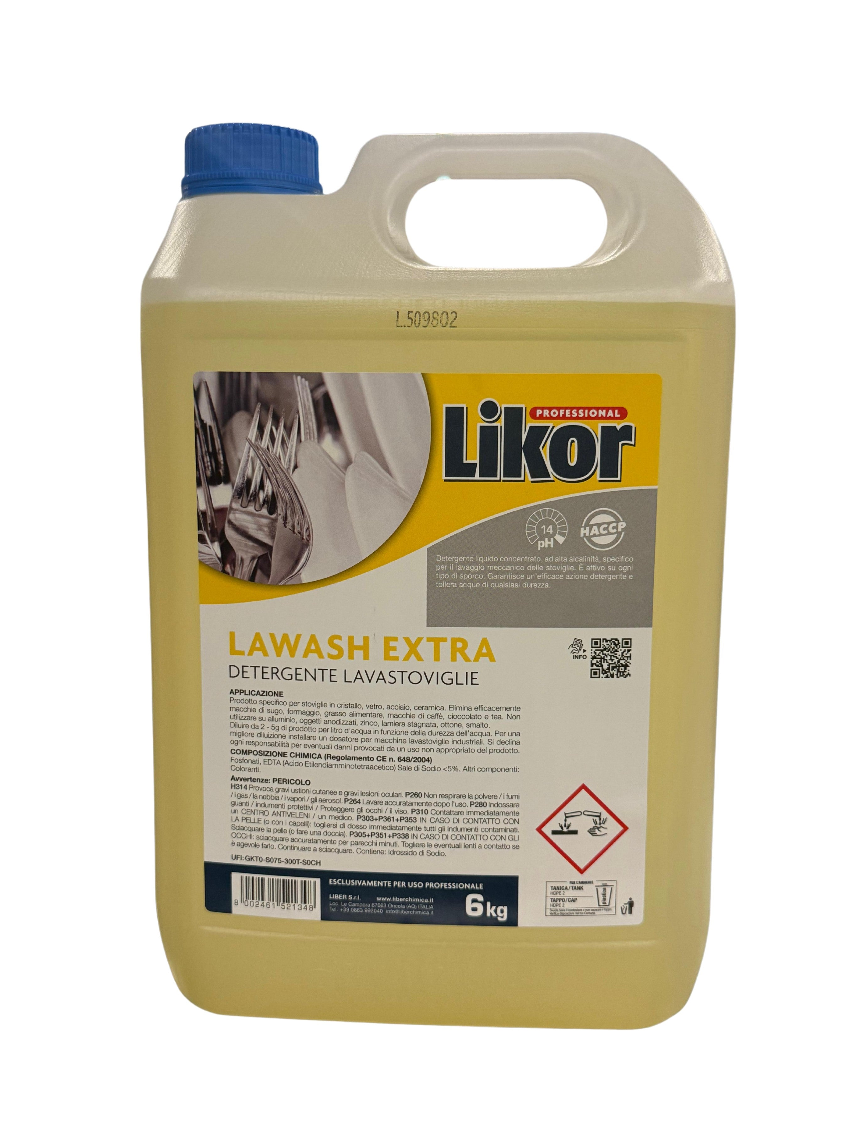Likor Lawash Extra Kg.6 Un1719 Liquido Alcalino Caustico