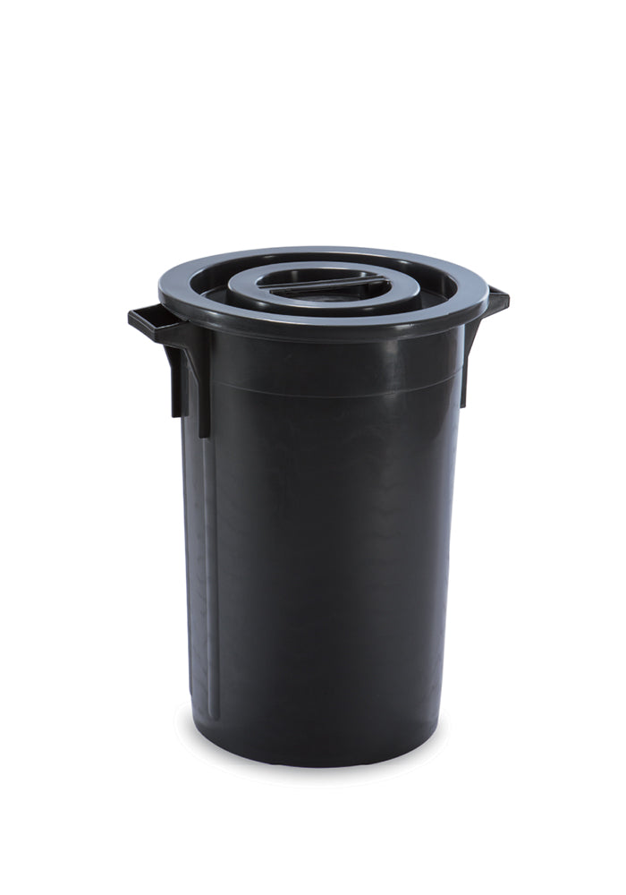 Bidone Corallo 90lt Grigio C/coperchio