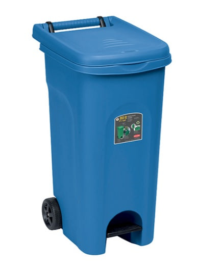Capri Bidone Blu 80lt C/ped Urban Eco System