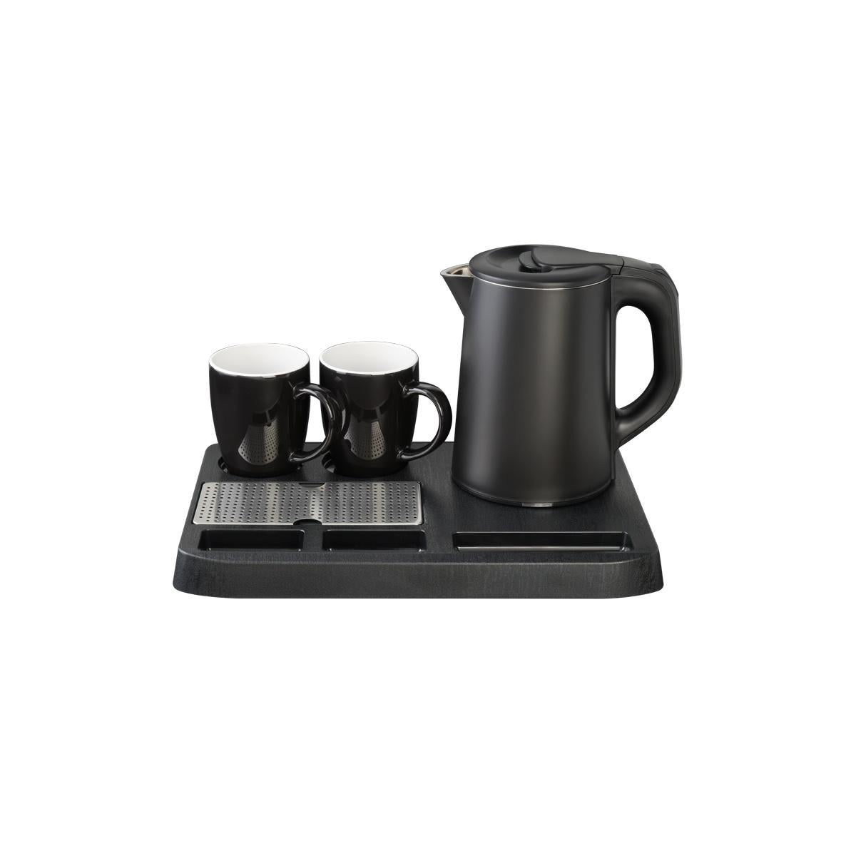 Eva Set Bollitore Lt.0,8 Con Vassoio E 2 Tazze Nero Wk9102 W.1360