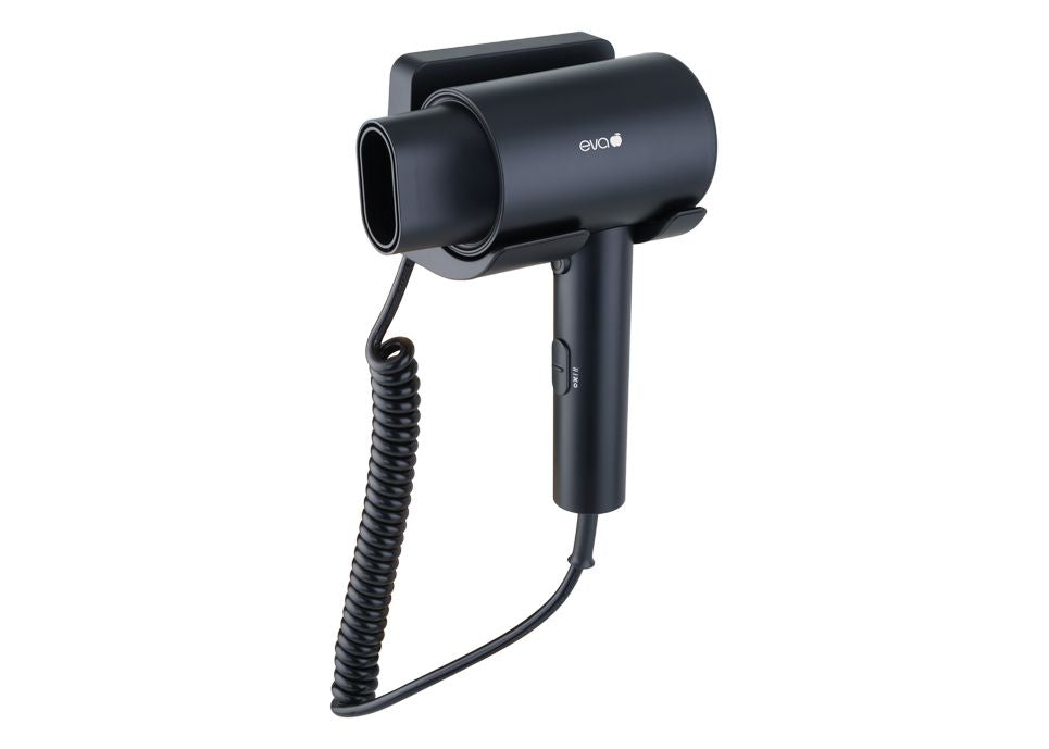 Eva Pro Asciugacapelli Da Parete Nero W.2000