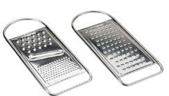 Grattugia Fine Mm.4 Abs Nero Acciaio Inox Cm.28,4x6,9