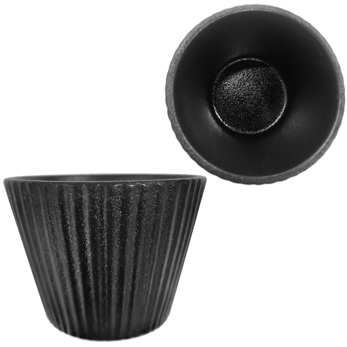 Coppetta Costolata Cm.9 Nero