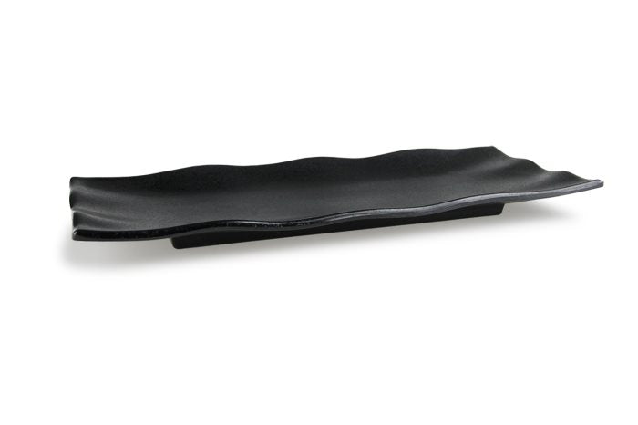 Vassoio Rettangolare Cm.39x16 Ondulato Nero