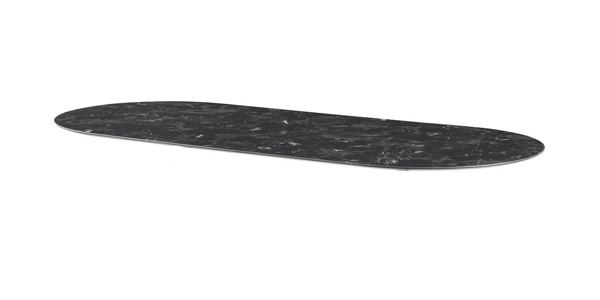 Tripe' Piano Stratificato Cm.140x70 Effetto Marmo Nero Impero