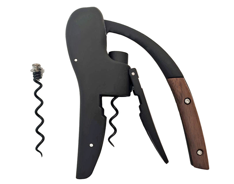 Archimede Cavatappi A Leva Metallo/legno Con Spirale Di Ricambio