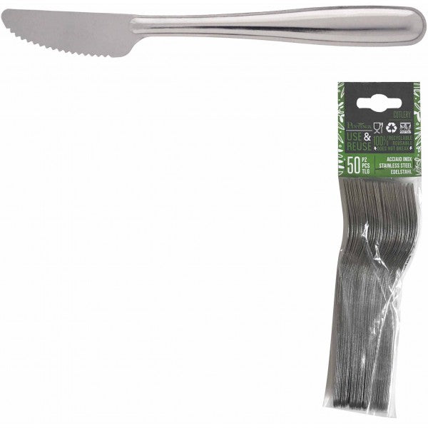 Bio Confezione 50 Coltelli Tavola Inox