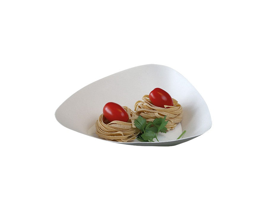 Confezione 25 Piatti Fondi Triangolari Bio Cm.21 Cc.530 Ecozema