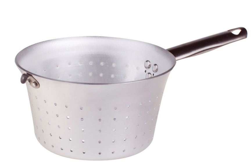 Colapasta Conico Alluminio 3mm Cm.24 H14,5 1 Manico Tubolare E Gancio