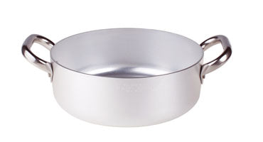 Casseruola Bassa Alluminio 3mm Cm.28    H.9,5 Lt.6,4 2 Maniglie