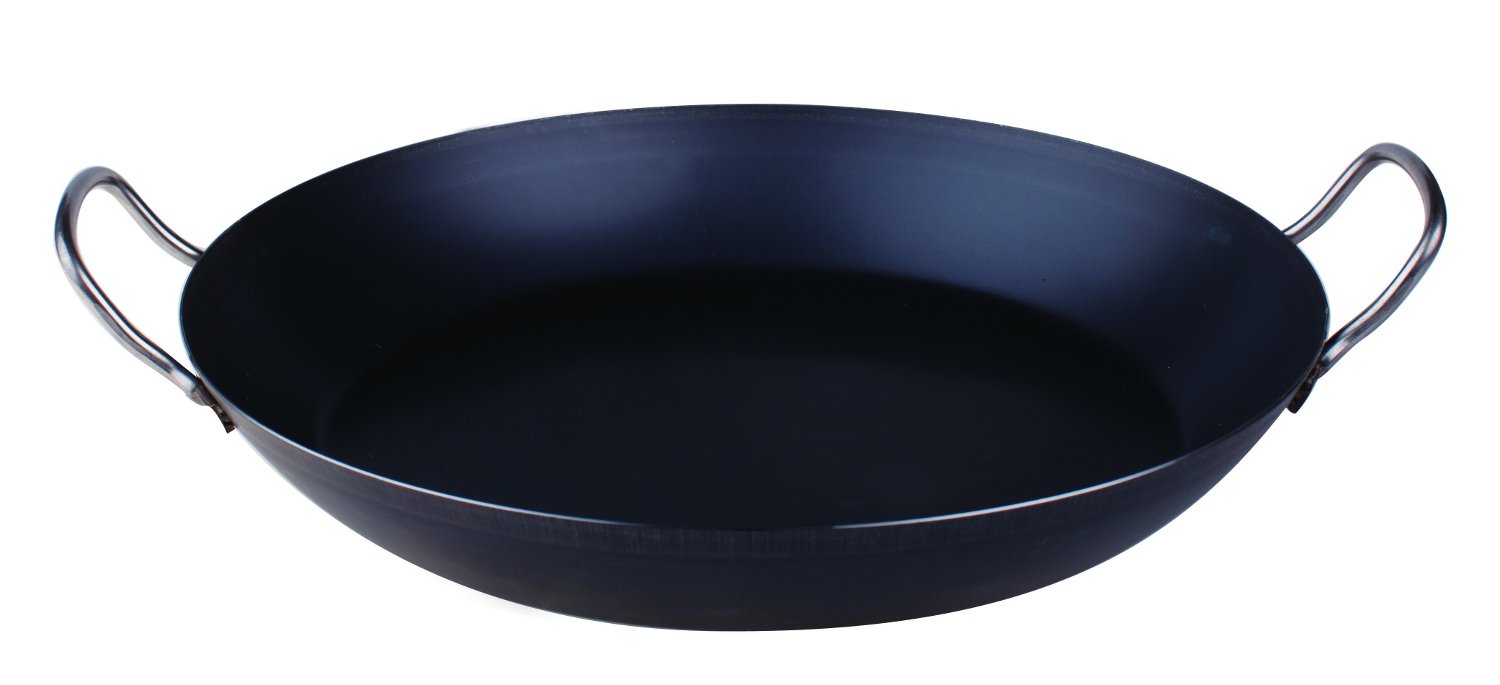 Lionese Tegame Ferro Per Paella Cm.48 H.6,5 2 Maniglie