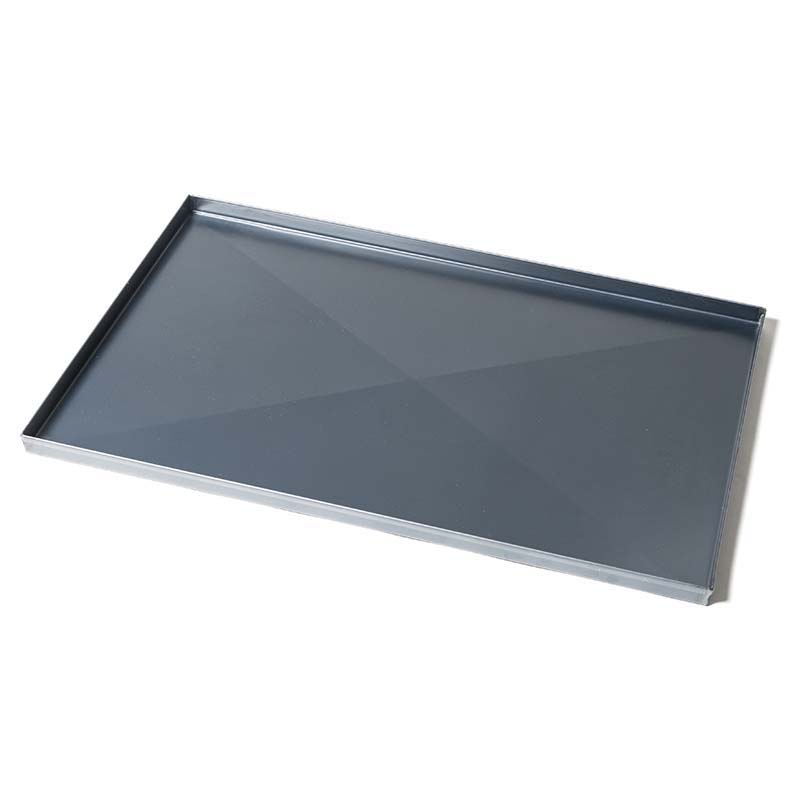 Teglia Rettangolare Lamiera Blu Con Diagonali Cm.60x40x2h Sp.08 Bordi