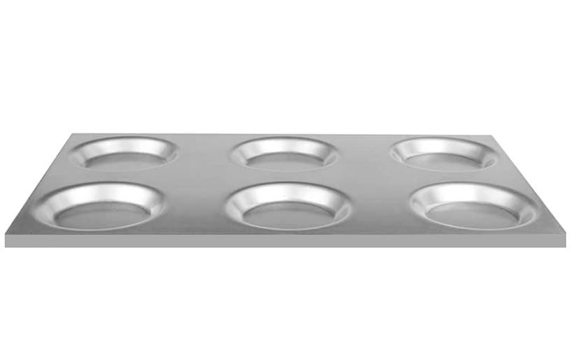 Teglia Alluminata Cm.60x40 6 Pizzette Cm.16