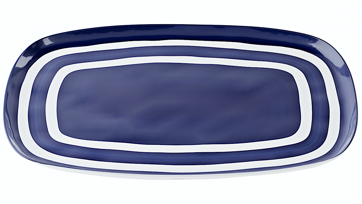 Riviera Vassoio Xl Cm.50x34x2,3h Blu Mediterraneo