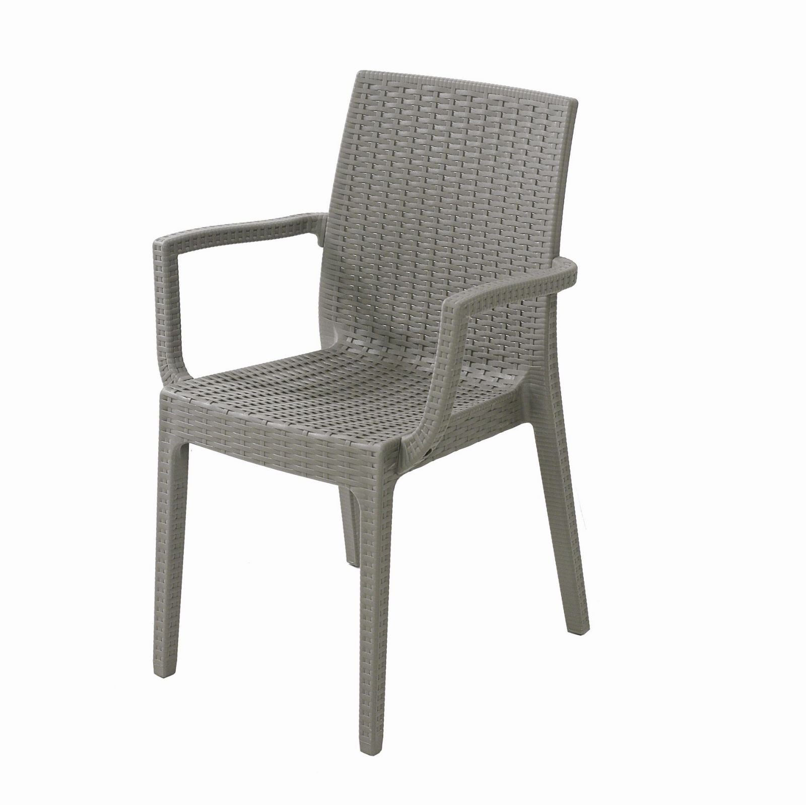 Dafne Poltrona Simil Rattan Tortora