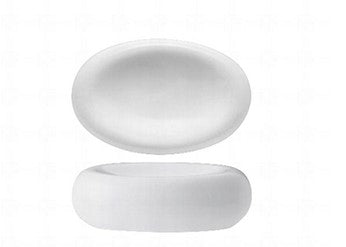 Stone Piatto Gourmet Ovale Cm.15x10,2x4,6h Bianco