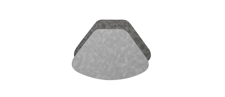 Suede Tovaglietta Double Face Grigio Cm.48x32