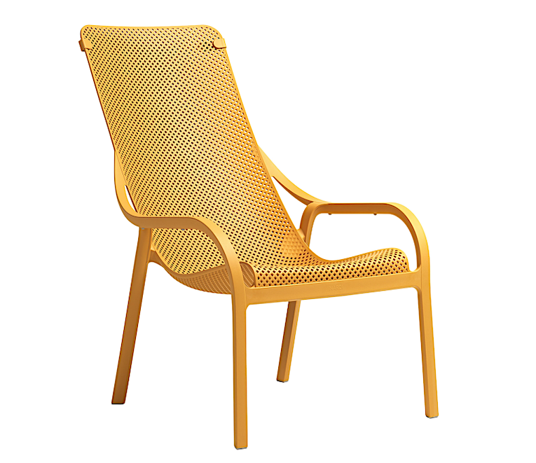 Net Lounge Poltrona H.42cm Senape