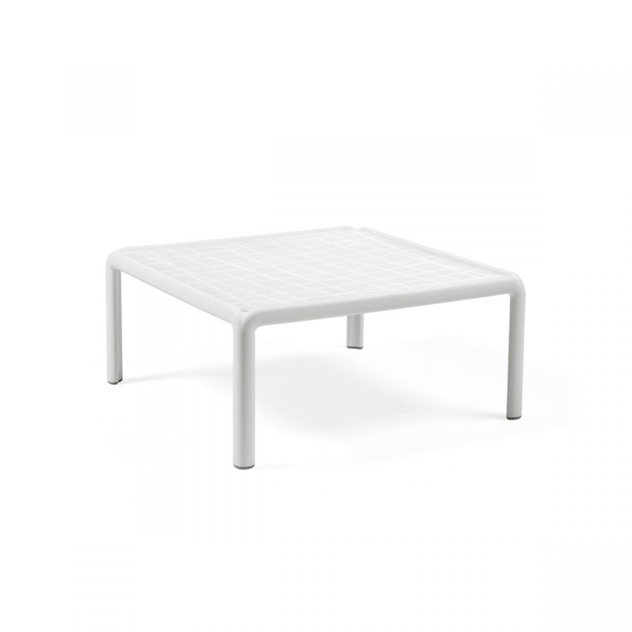 Komodo Tavolino Con Vetro 70x70x32,5h Bianco
