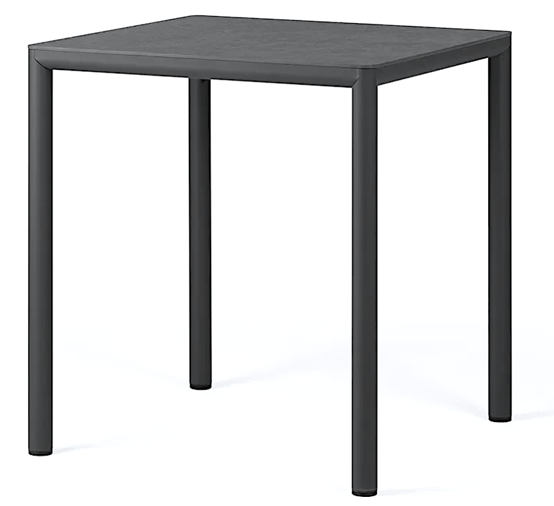 Piave Tavolo 69x69 H.76cm Antracite Materia/verniciato Antracite