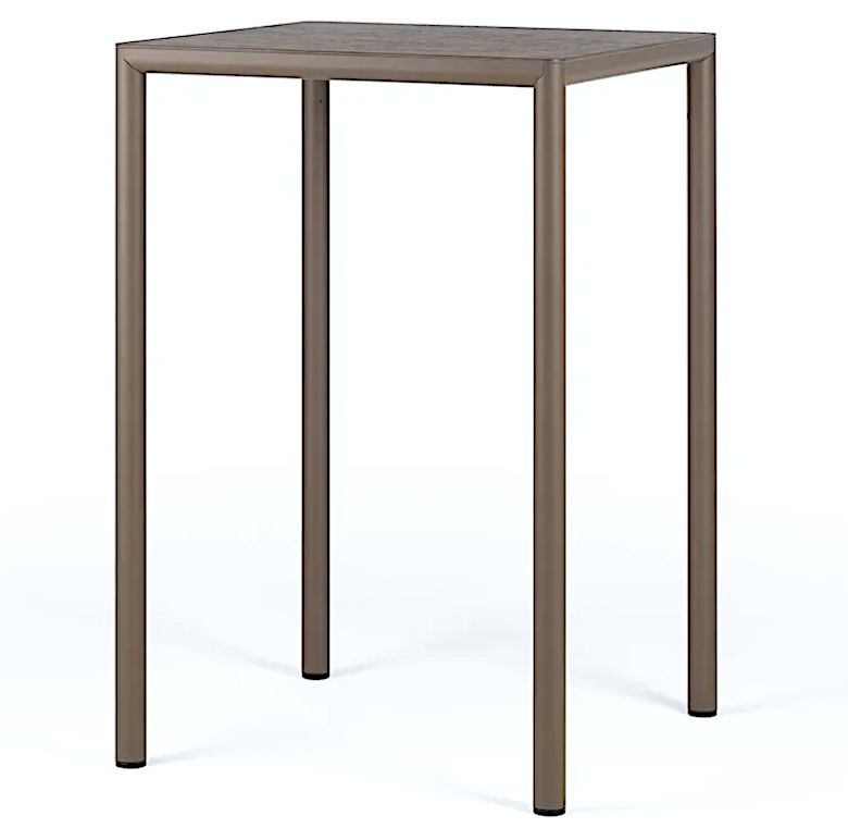 Piave High Tavolo 69x69 H.107cm Tabacco Materia/verniciato Tabacco