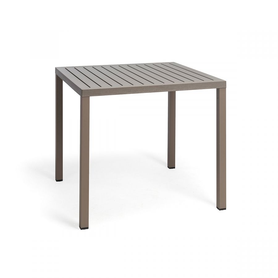 Cube Tavolo Cm.80x80x75,5 Verniciato Tortora
