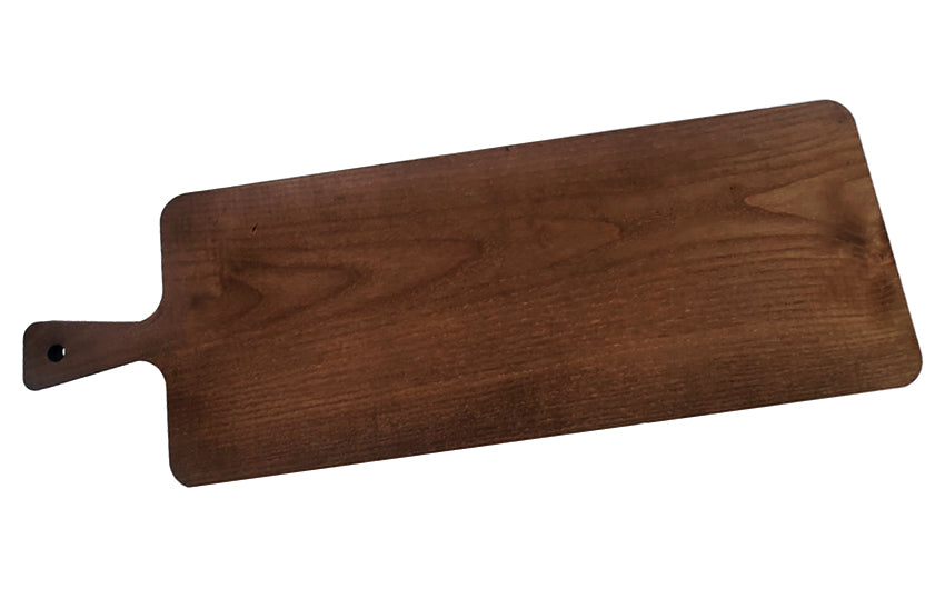 Tagliere Portata Cm.50x20x7h Frassino Tinta Noce C/piedi E Manico