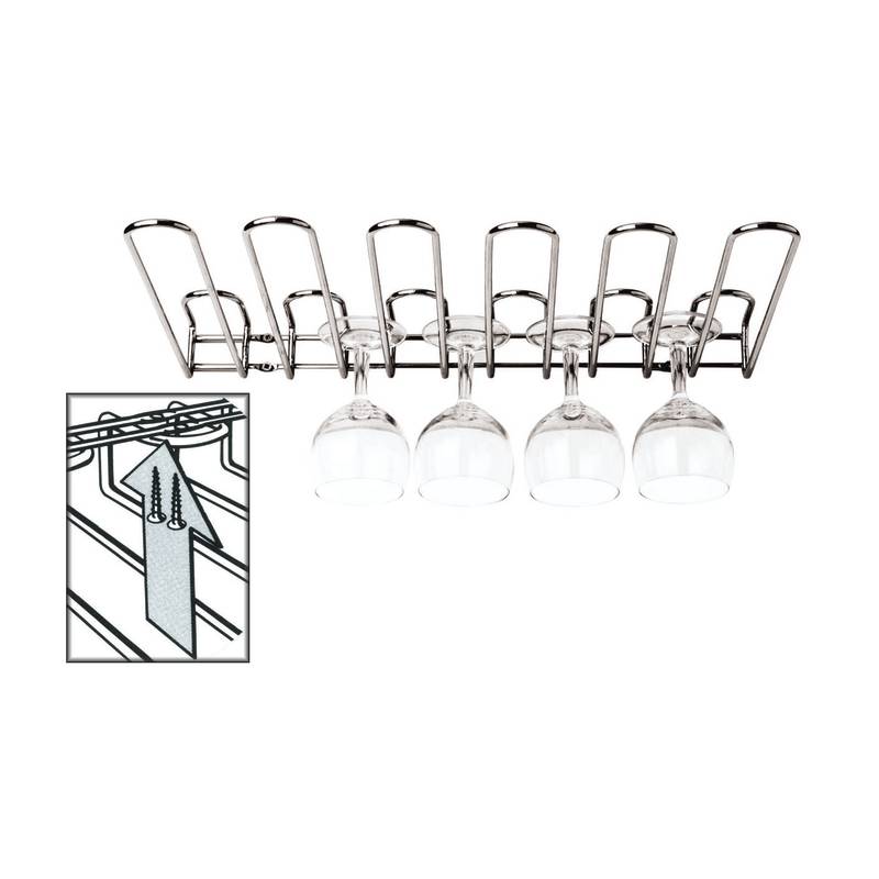 Rastrelliera Porta Bicchieri Fissaggio Sospeso - Buffet Paderno