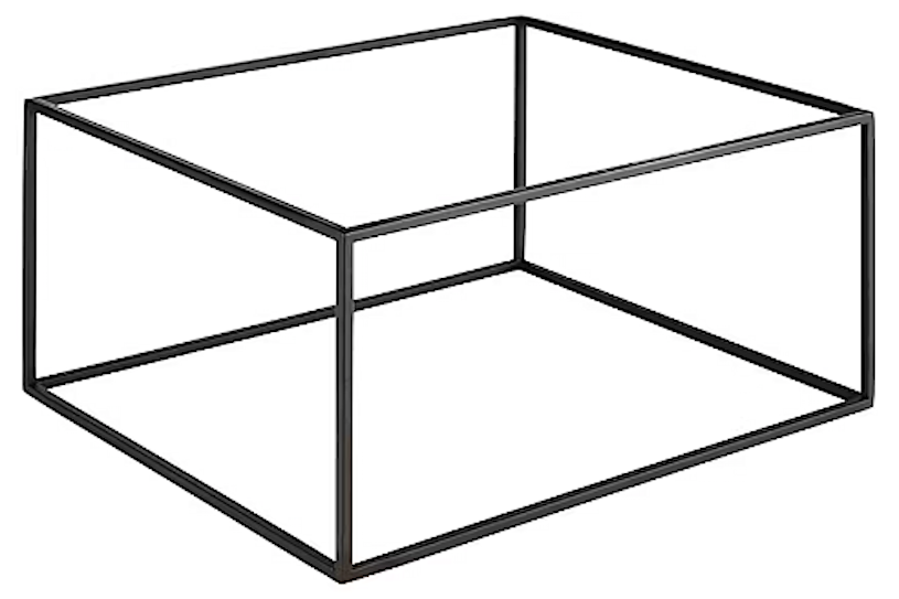 Supporto Cm.32x16h Acciaio Rivestimento Nero