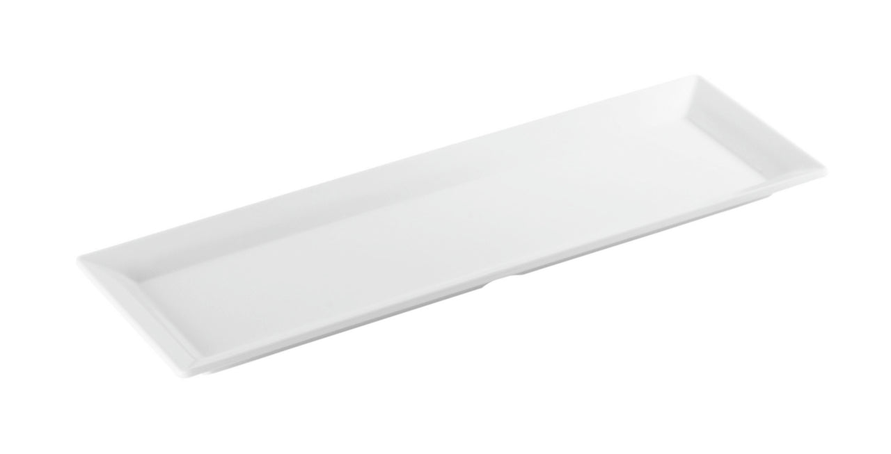 Easy Black White Vassoio Sushi Melamina Bianco Cm.31x10,5