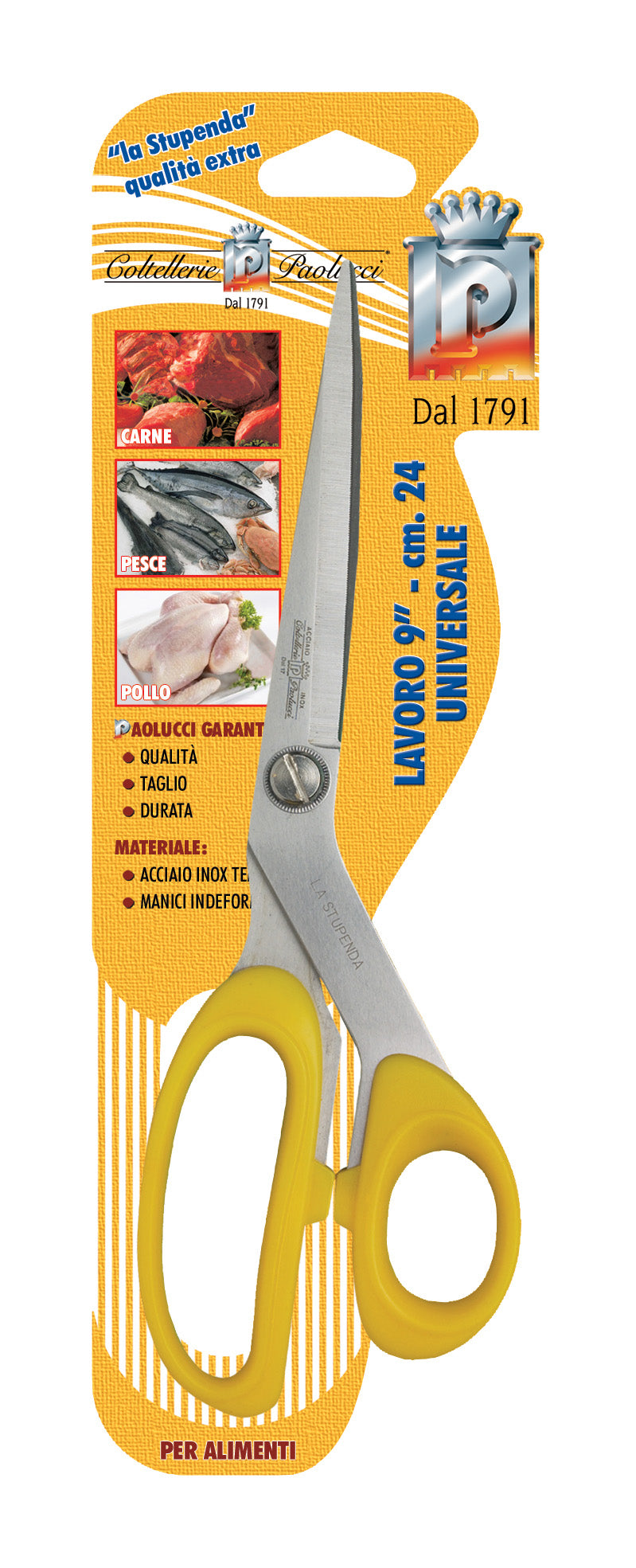 Forbici Multiuso Poll.9 Inox Manico Plastica