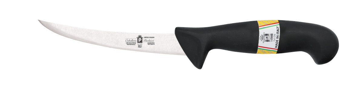 Coltello Disosso Curvo Cm.13 In Acciaio Inox Manico In Pp Paolucci