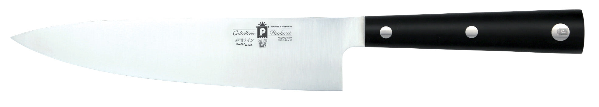 Coltello Da Cuoco Cm.20 Acciaio Inox E Manico In Pom Paolucci