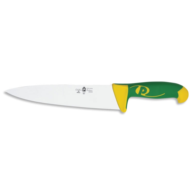 Coltello Cucina Seghettato Cm.24 Man.Doppia Iniezione