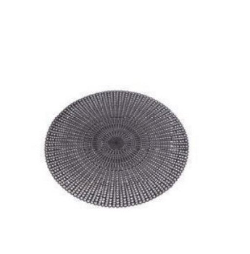 Tablemat Set 12 Tov. Round Cm.40 Nero
