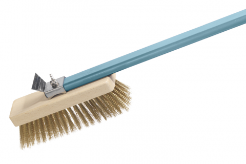 Evoluzione Spazzola Orientabile Cm.160 Setole Ottone Con Raschietto