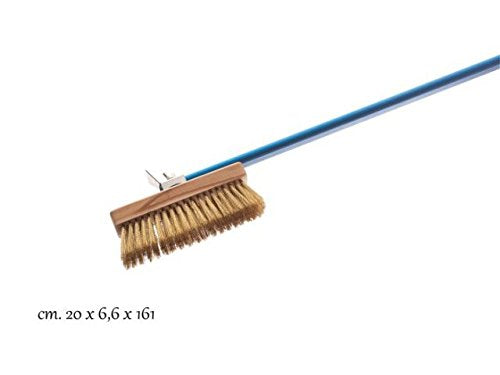 Spazzola Orientabile Setole Ottone Con  Raschietto Cm20x6.6 Gi.Metal