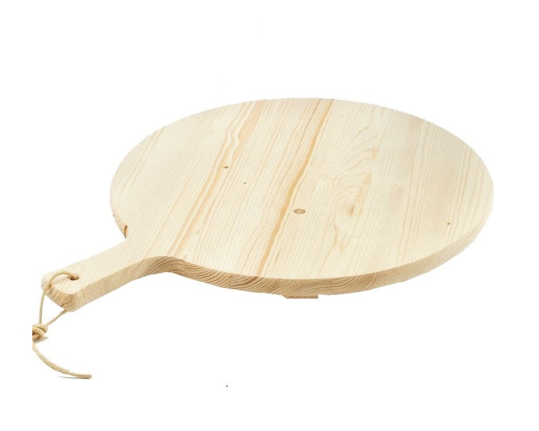 Tagliere Rotondo C.Manico(abete)cm38x1,8