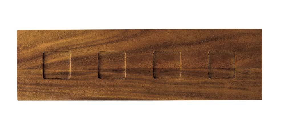 Modulo Vassoio Legno 4 Posti Cm.36,5x10,6x2,5h