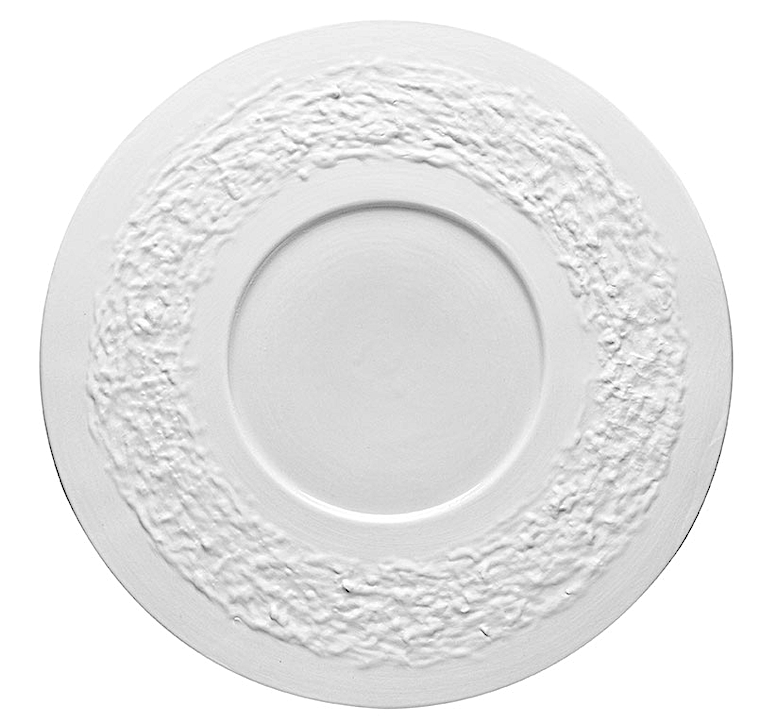 Sumisura Rock Piatto Piano Cm.28 Interno Cm.12 Decorazione Parziale