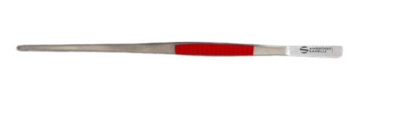 Pinza Chef Cm.30 Acciaio Inox Con Inserto Rosso
