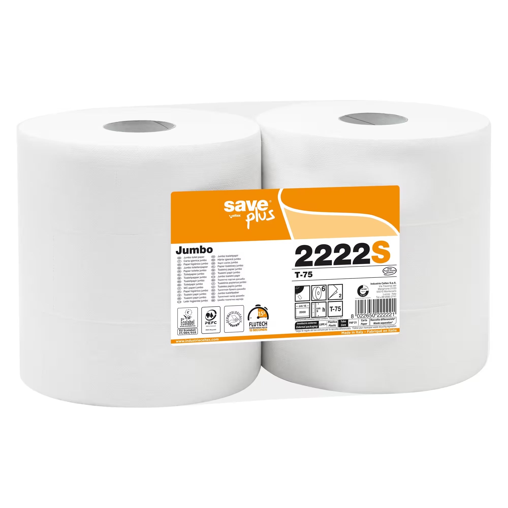 Cf 6 Rotolone Carta Igienica 2 Veli Save Maxi-jumbo