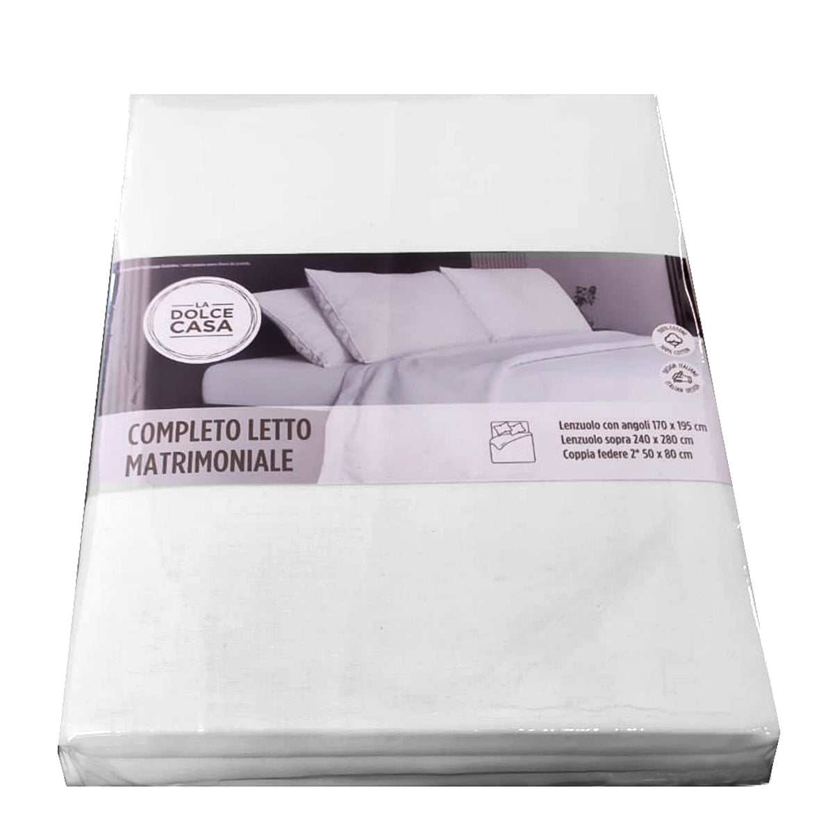 Completo Letto Matrimoniale Bianco